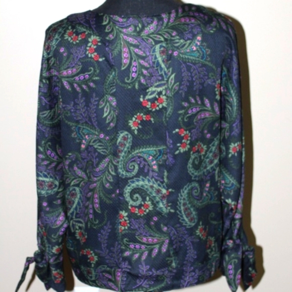 NWT Jessica Simpson Floral Paisley Blouse - Picture 6 of 10